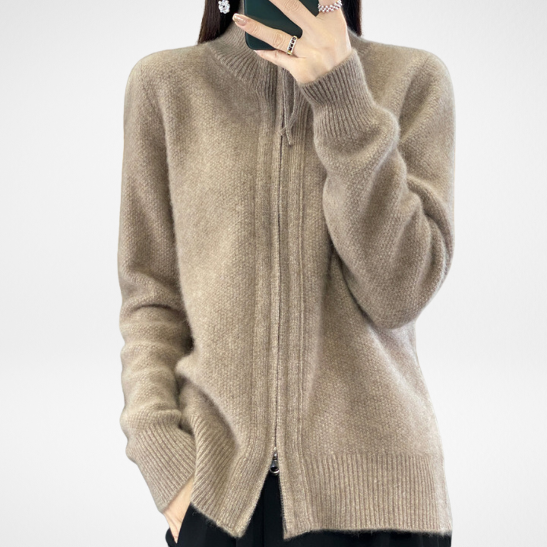 Giovana | Cardigan zippé en cachemire