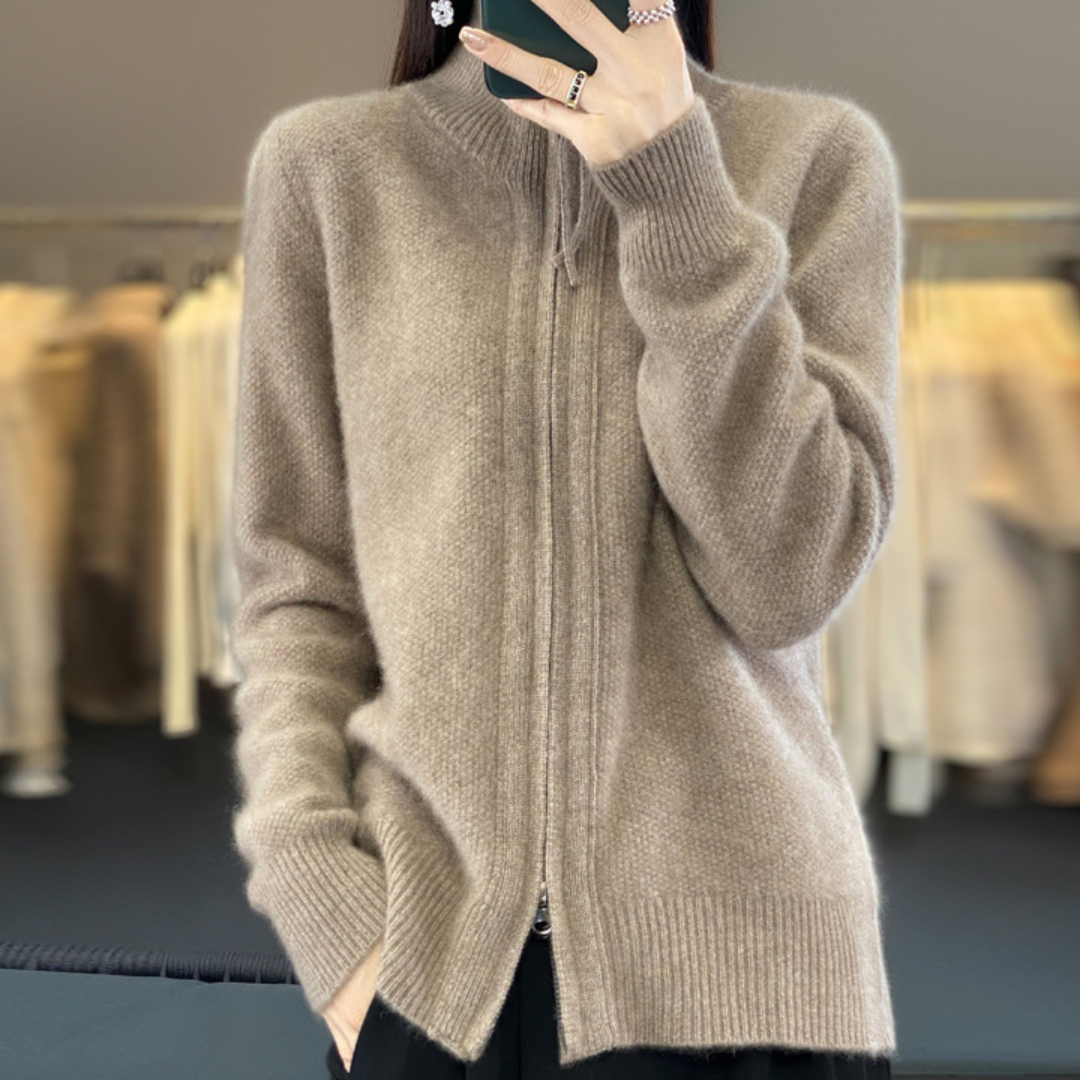 Giovana | Cardigan zippé en cachemire