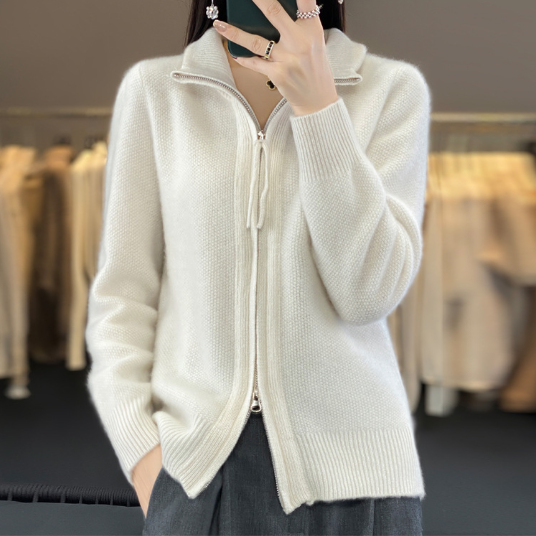 Giovana | Cardigan zippé en cachemire