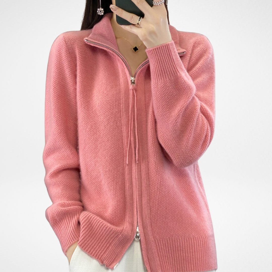 Giovana | Cardigan zippé en cachemire