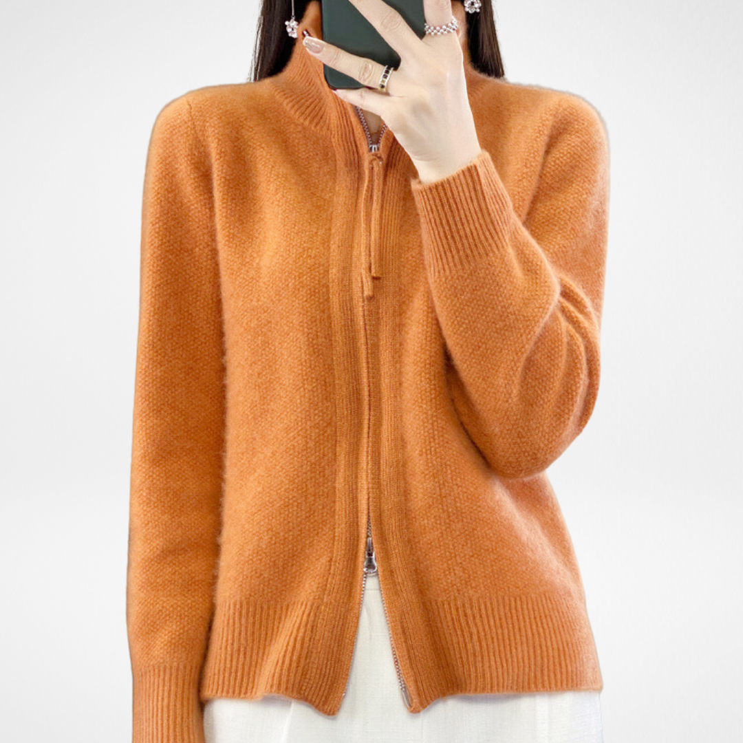 Giovana | Cardigan zippé en cachemire