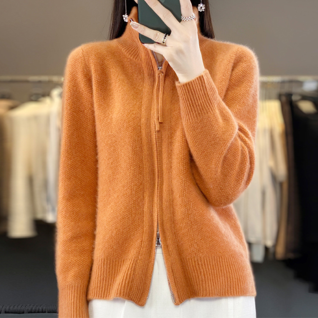 Giovana | Cardigan zippé en cachemire