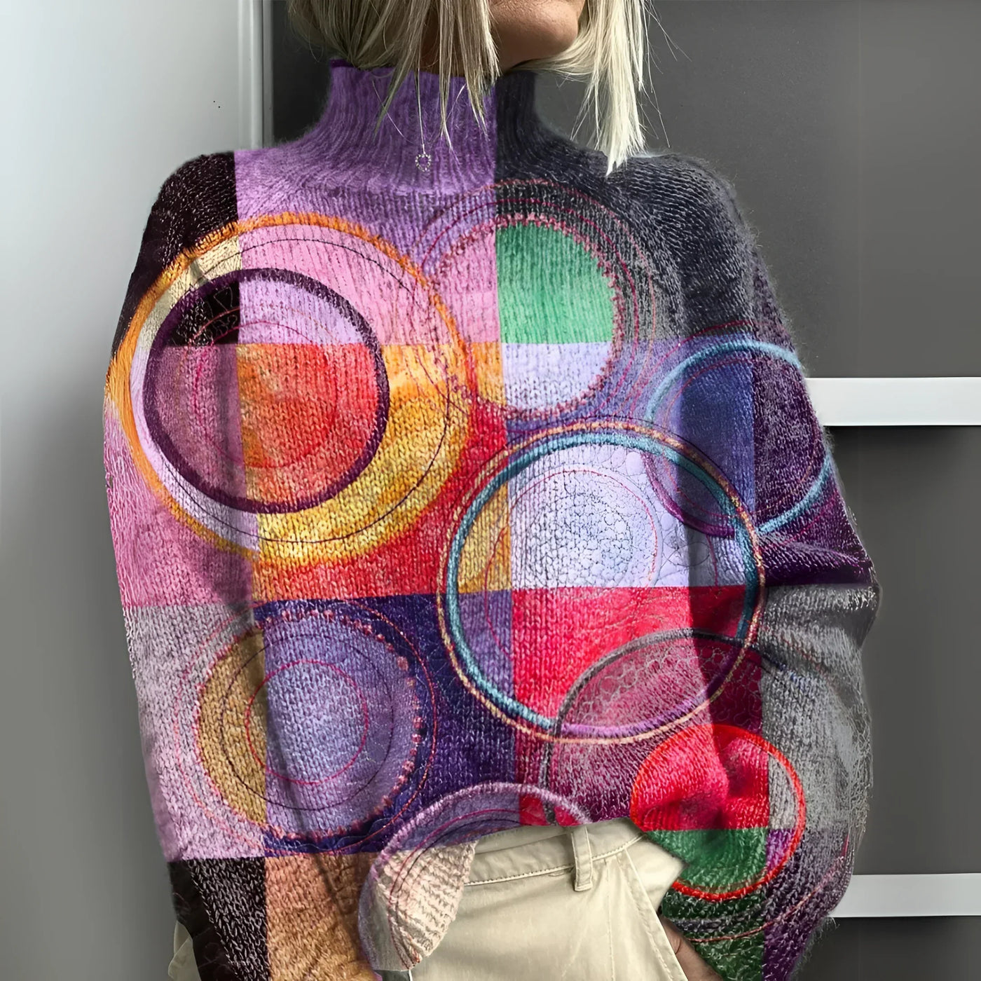 GIORGIA™ | Pull en maille colorblock à la mode